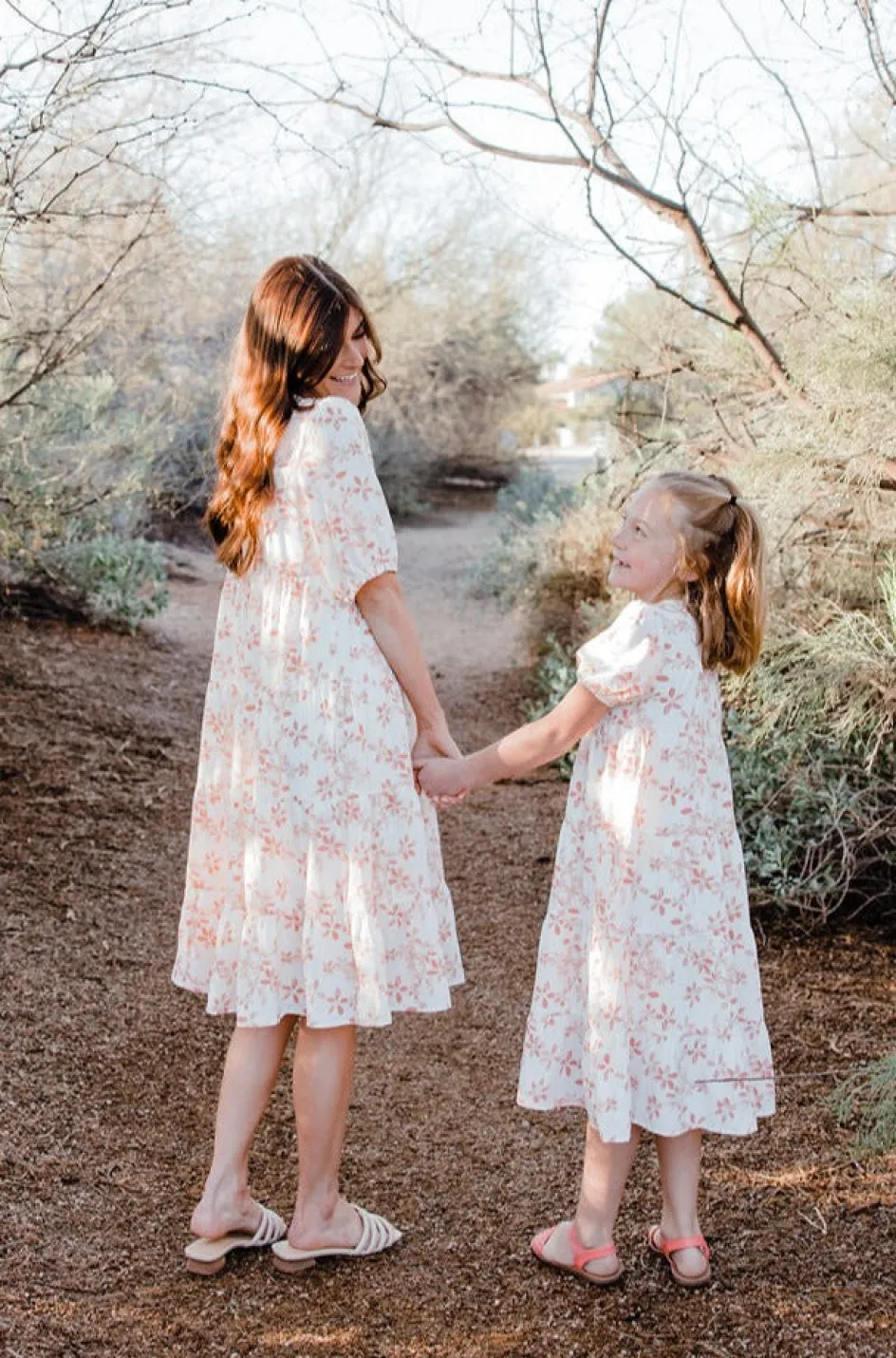 Love Olive Co Little Girl's Quinton Dress-Ivory/Peach Sale