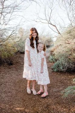 Love Olive Co Little Girl's Quinton Dress-Ivory/Peach Sale