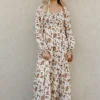 Polagram Lorelai Dress-Brown Multi Neutral Online