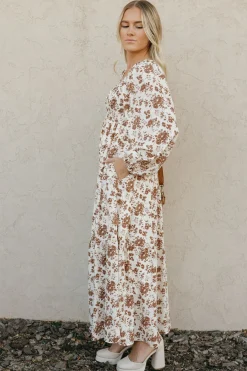 Polagram Lorelai Dress-Brown Multi Neutral Online