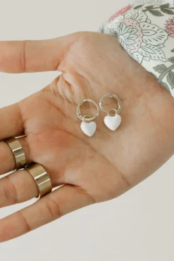Ali Express Lovely Huggie Earrings- Ivory Fashion
