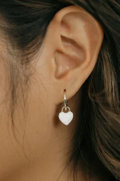 Ali Express Lovely Huggie Earrings- Ivory Fashion