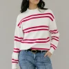 Dongguan Huoyoung Apparel Co Lovie Sweater-Ivory/Magenta White Fashion