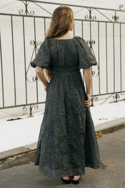 Polagram Lyla Dress-Charcoal Grey Clearance