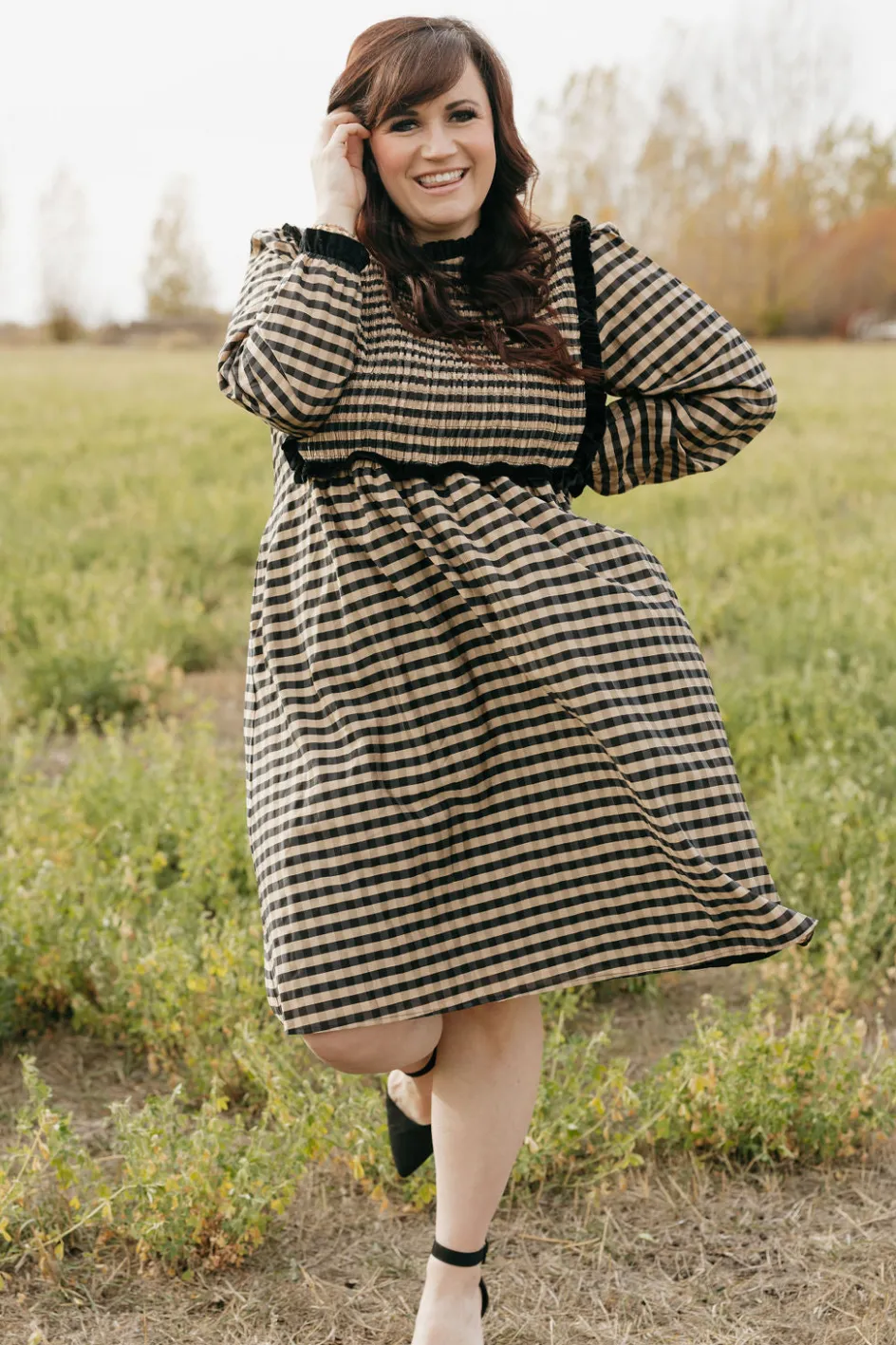 Dongguan Huoyoung Apparel Co Mae Dress-Tan/Black Neutral Best