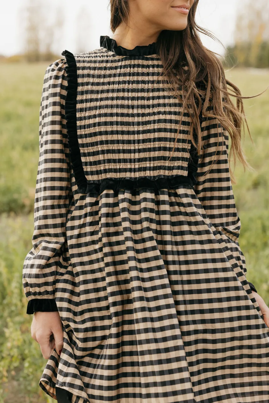 Dongguan Huoyoung Apparel Co Mae Dress-Tan/Black Neutral Best