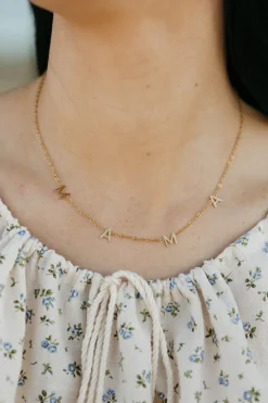 Ali Express Mama Letter Necklace- Gold Best
