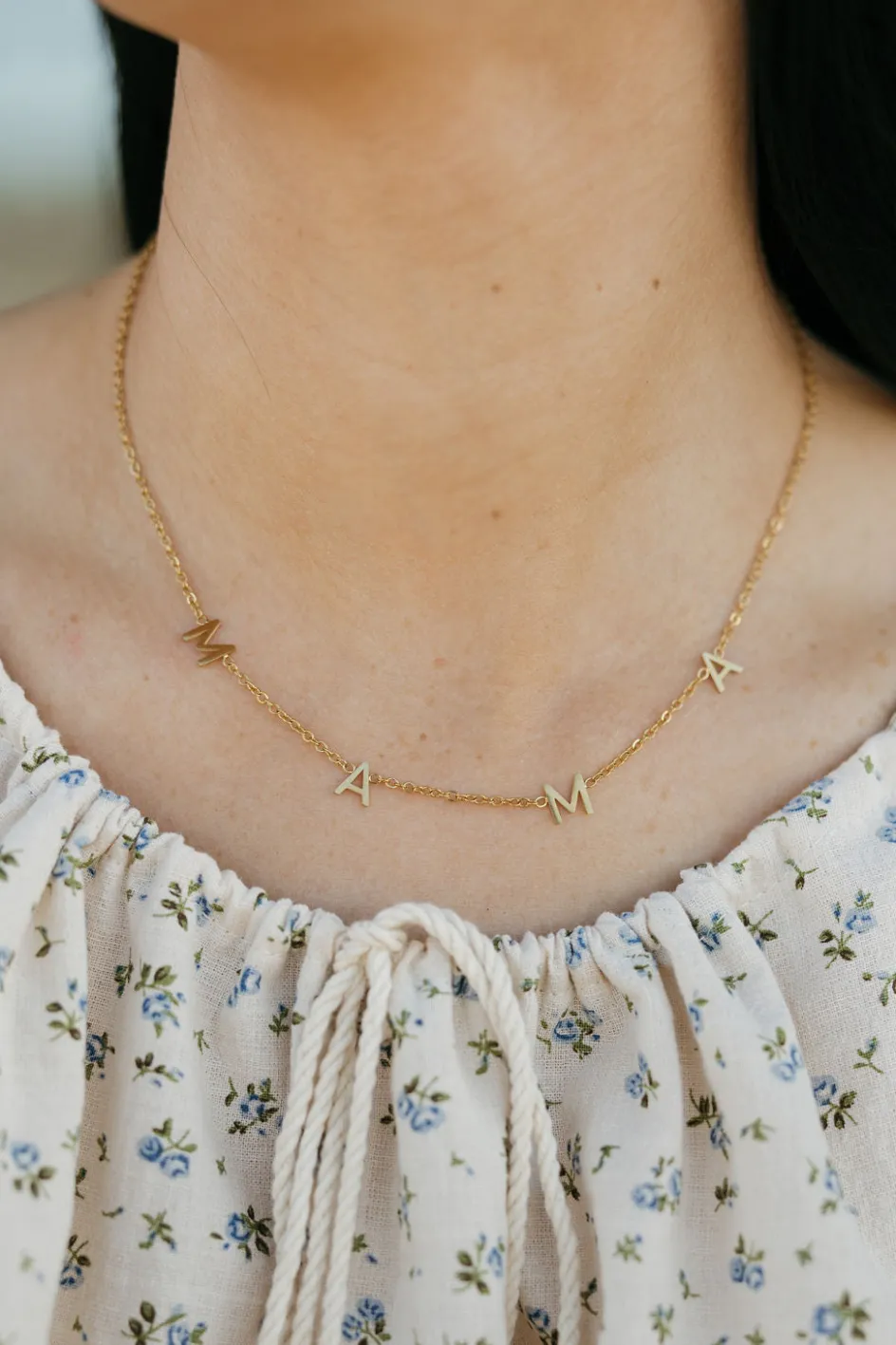 Ali Express Mama Letter Necklace- Gold Best