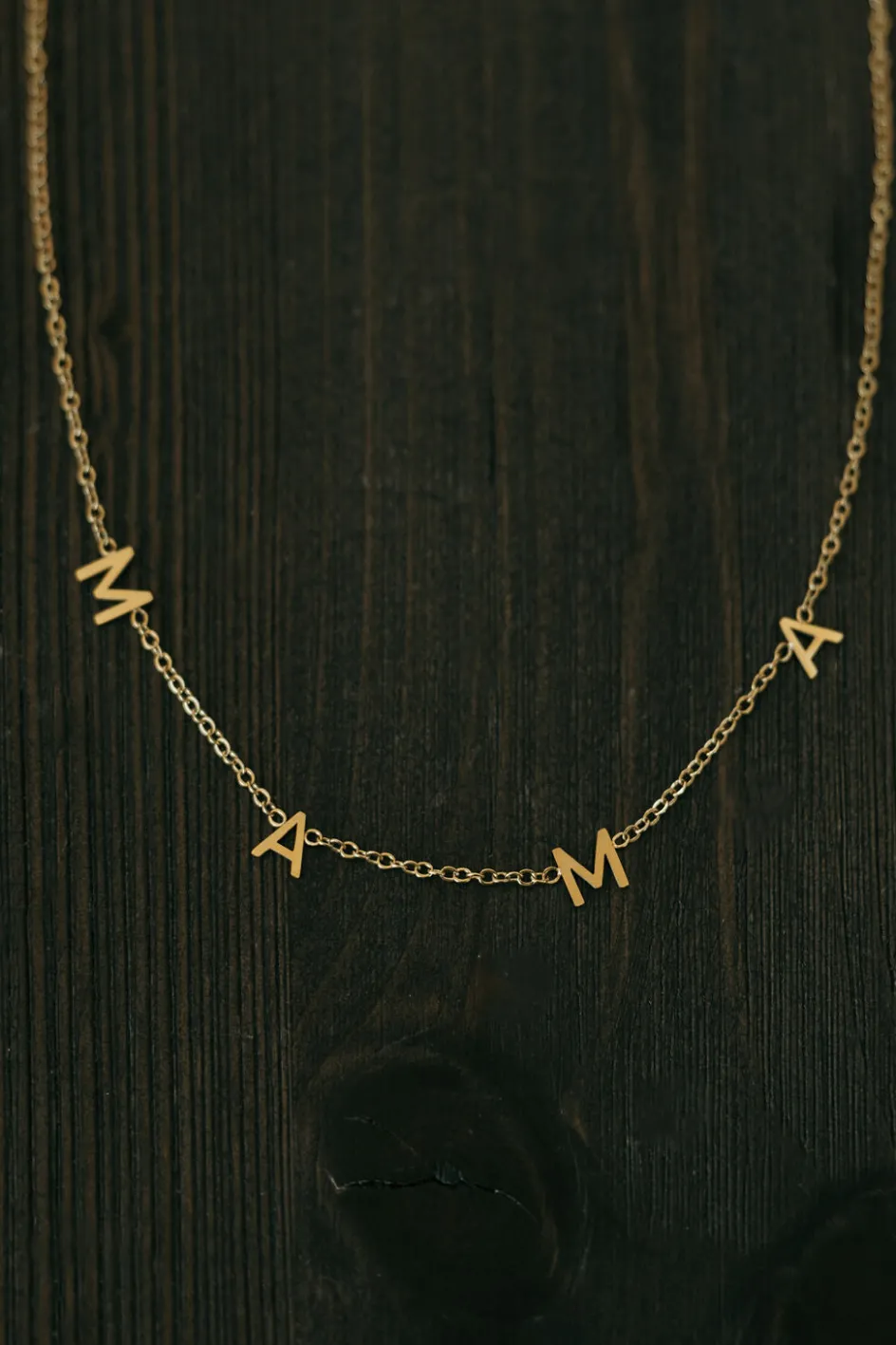Ali Express Mama Letter Necklace- Gold Best