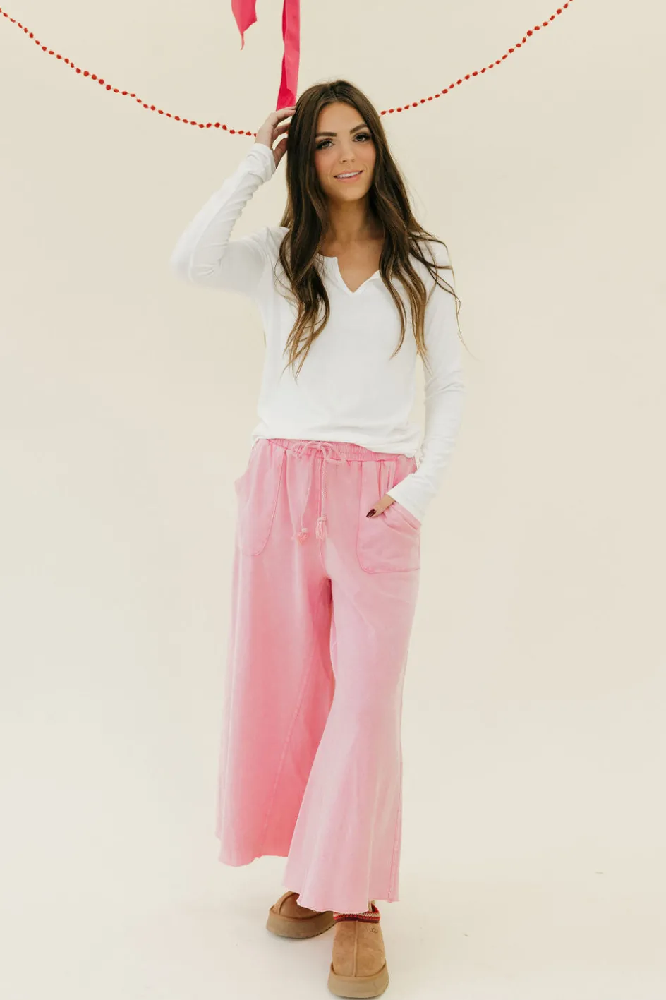 Easel Maren Pants-Barbie Pink Sale