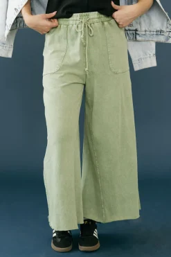 Easel Maren Pants-Juniper Green Clearance