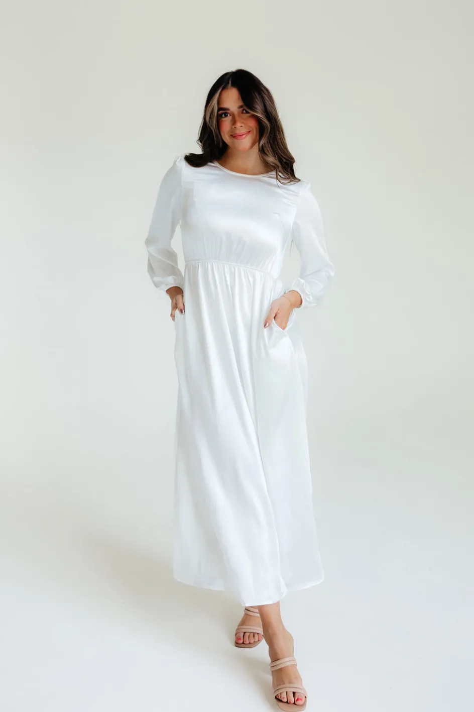 Tea N Rose Marianne Dress-White Discount