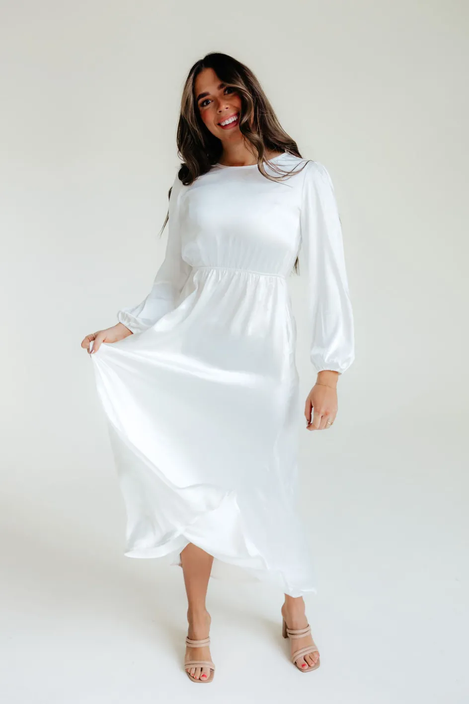 Tea N Rose Marianne Dress-White Discount
