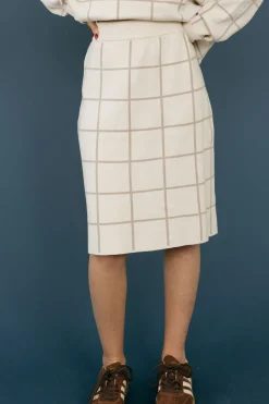 Tea N Rose Marley Skirt-Oatmeal Neutral Best