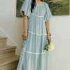 Polagram Mary Kate Dress-Light Blue Sale