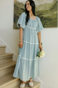 Polagram Mary Kate Dress-Light Blue Sale