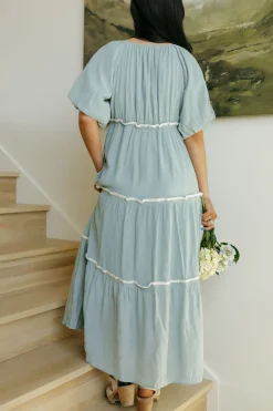 Polagram Mary Kate Dress-Light Blue Sale