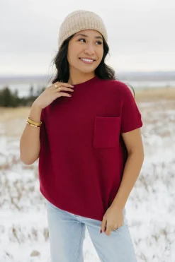 Dongguan Huoyoung Apparel Co Mason Top-Berry Red Sale