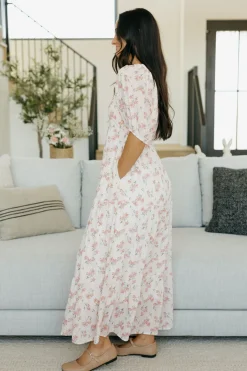 Polagram Meadow Dress-Blush Floral Pink Online
