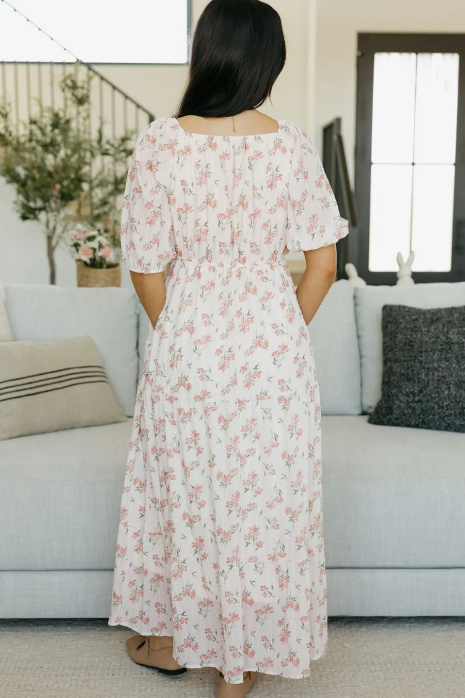 Polagram Meadow Dress-Blush Floral Pink Online