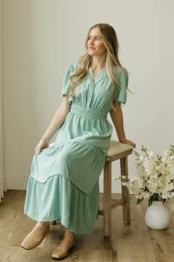 Roly poly Millie Dress-Sage Green Best