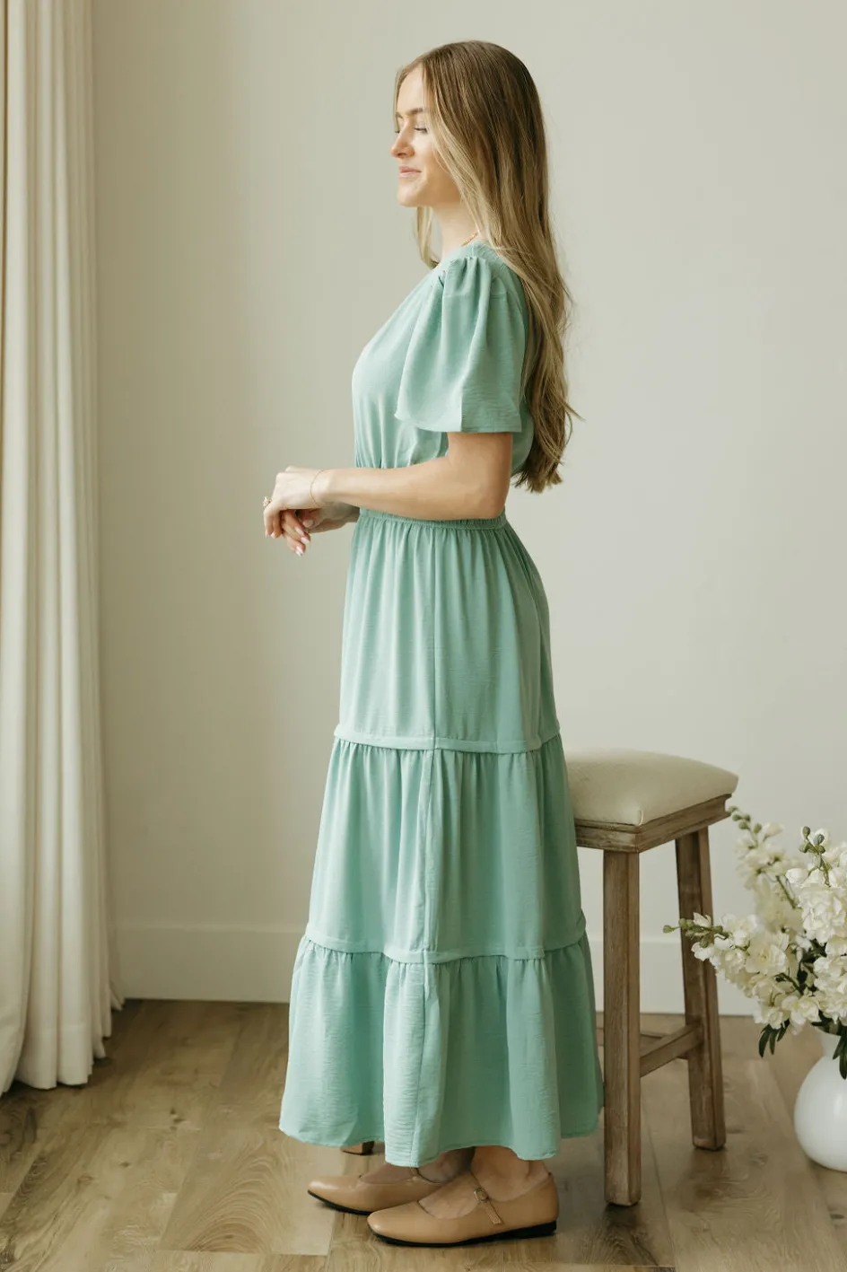 Roly poly Millie Dress-Sage Green Best
