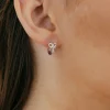 Ali Express Mini Bow Hoop Earrings- Silver Clearance