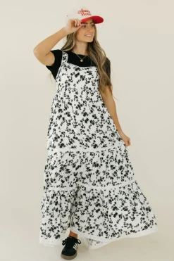 In Loom Nancy Dress-/White Black Best