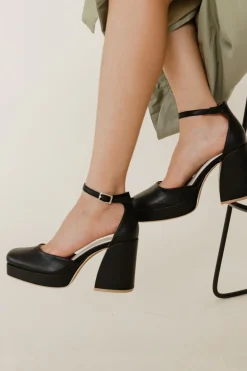 Oasis Society Oslo Heels-Black Clearance