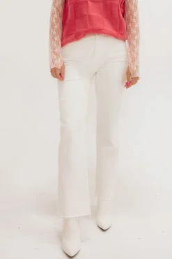 Risen Patten Denim-White Clearance