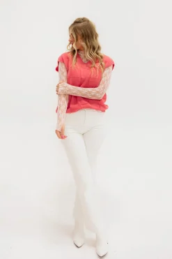 Risen Patten Denim-White Clearance
