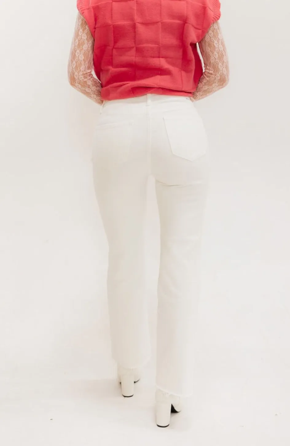 Risen Patten Denim-White Clearance