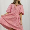 Vine & Love Paxton Dress- Red Discount