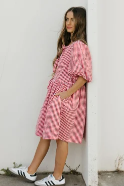 Vine & Love Paxton Dress- Red Discount