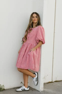 Vine & Love Paxton Dress- Red Discount