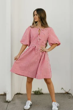 Vine & Love Paxton Dress- Red Discount