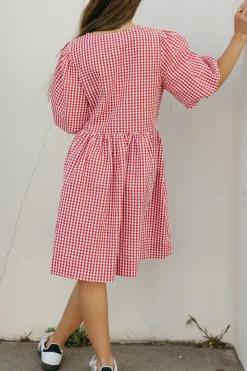 Vine & Love Paxton Dress- Red Discount