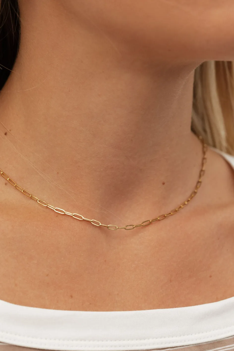 Ali Express Penn Paperclip Chain Necklace-Gold Online