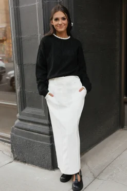 Miou Muse Pennie Skirt-Off White Online