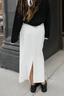 Miou Muse Pennie Skirt-Off White Online