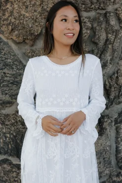 Tea N Rose Petite Annemarie Dress-White Best