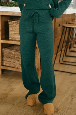 Dongguan Huoyoung Apparel Co Piper Sweater Pants-Emerald Green New