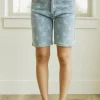 Tea N Rose Ramsey Shorts-Medium Blue Discount