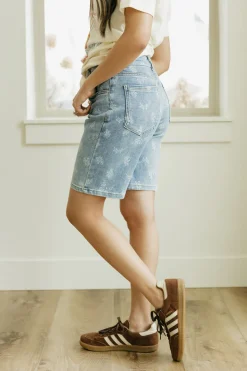 Tea N Rose Ramsey Shorts-Medium Blue Discount