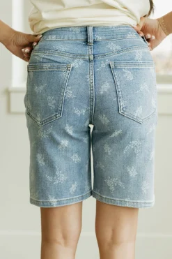 Tea N Rose Ramsey Shorts-Medium Blue Discount
