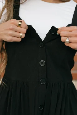 Polagram Reggie Dress- Black Hot