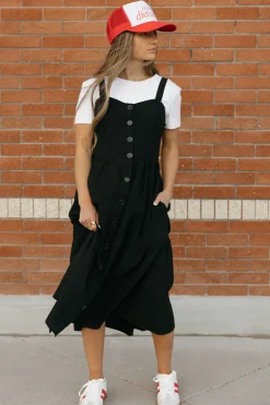 Polagram Reggie Dress- Black Hot