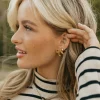 Ali Express Ribbon Bow Earrings-Gold Outlet