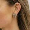 Ali Express Ribbon Bow Earrings- Silver Best
