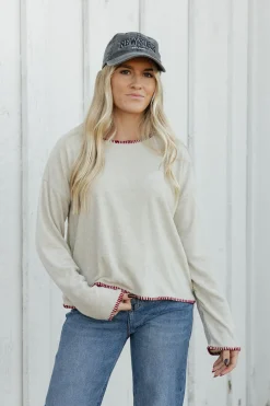 Hayden Samantha Sweater-Oatmeal Neutral Fashion
